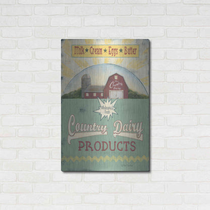 Luxe Metal Art 'Country Dairy' by Pam Britton, Metal Wall Art,24x36