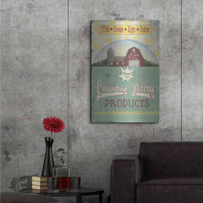 Luxe Metal Art 'Country Dairy' by Pam Britton, Metal Wall Art,24x36