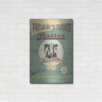 Luxe Metal Art 'Farmer's Choice Butter' by Pam Britton, Metal Wall Art,24x36