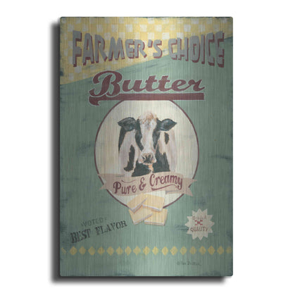 Luxe Metal Art 'Farmer's Choice Butter' by Pam Britton, Metal Wall Art
