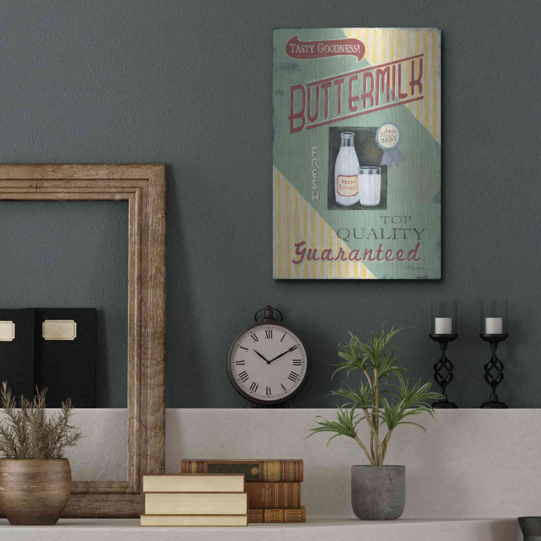 Luxe Metal Art 'Buttermilk' by Pam Britton, Metal Wall Art,12x16