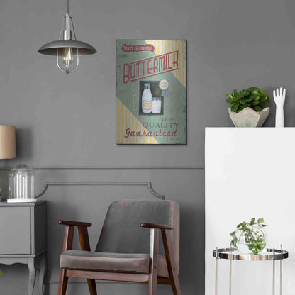 Luxe Metal Art 'Buttermilk' by Pam Britton, Metal Wall Art,16x24