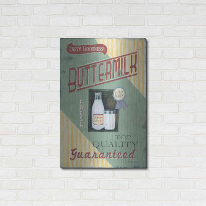 Luxe Metal Art 'Buttermilk' by Pam Britton, Metal Wall Art,24x36