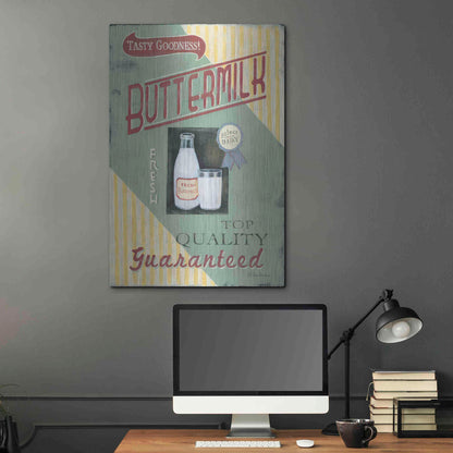 Luxe Metal Art 'Buttermilk' by Pam Britton, Metal Wall Art,24x36