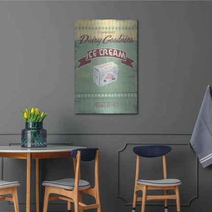 Luxe Metal Art 'Ice Cream' by Pam Britton, Metal Wall Art,24x36