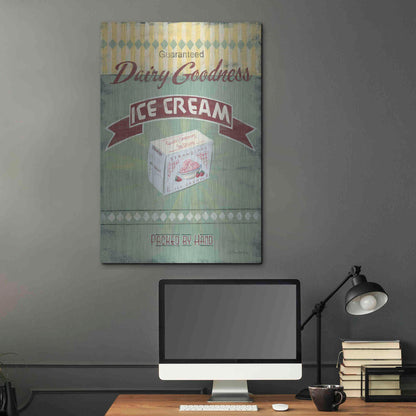 Luxe Metal Art 'Ice Cream' by Pam Britton, Metal Wall Art,24x36