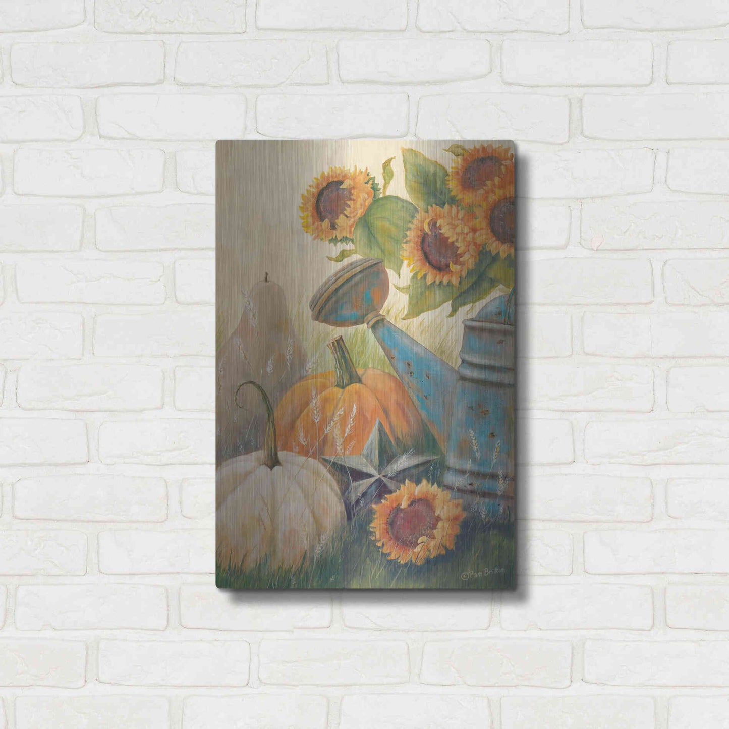 Luxe Metal Art 'Autumn Goodness' by Pam Britton, Metal Wall Art,16x24