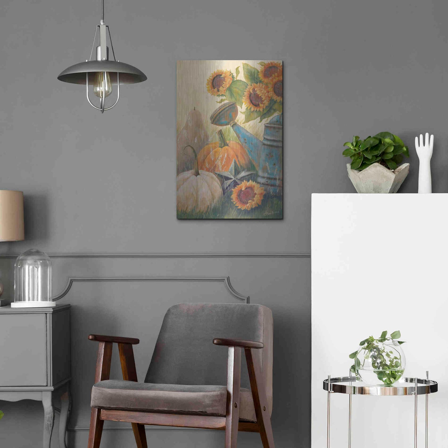 Luxe Metal Art 'Autumn Goodness' by Pam Britton, Metal Wall Art,16x24