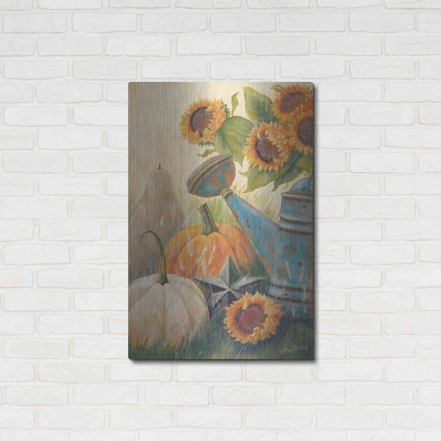 Luxe Metal Art 'Autumn Goodness' by Pam Britton, Metal Wall Art,24x36