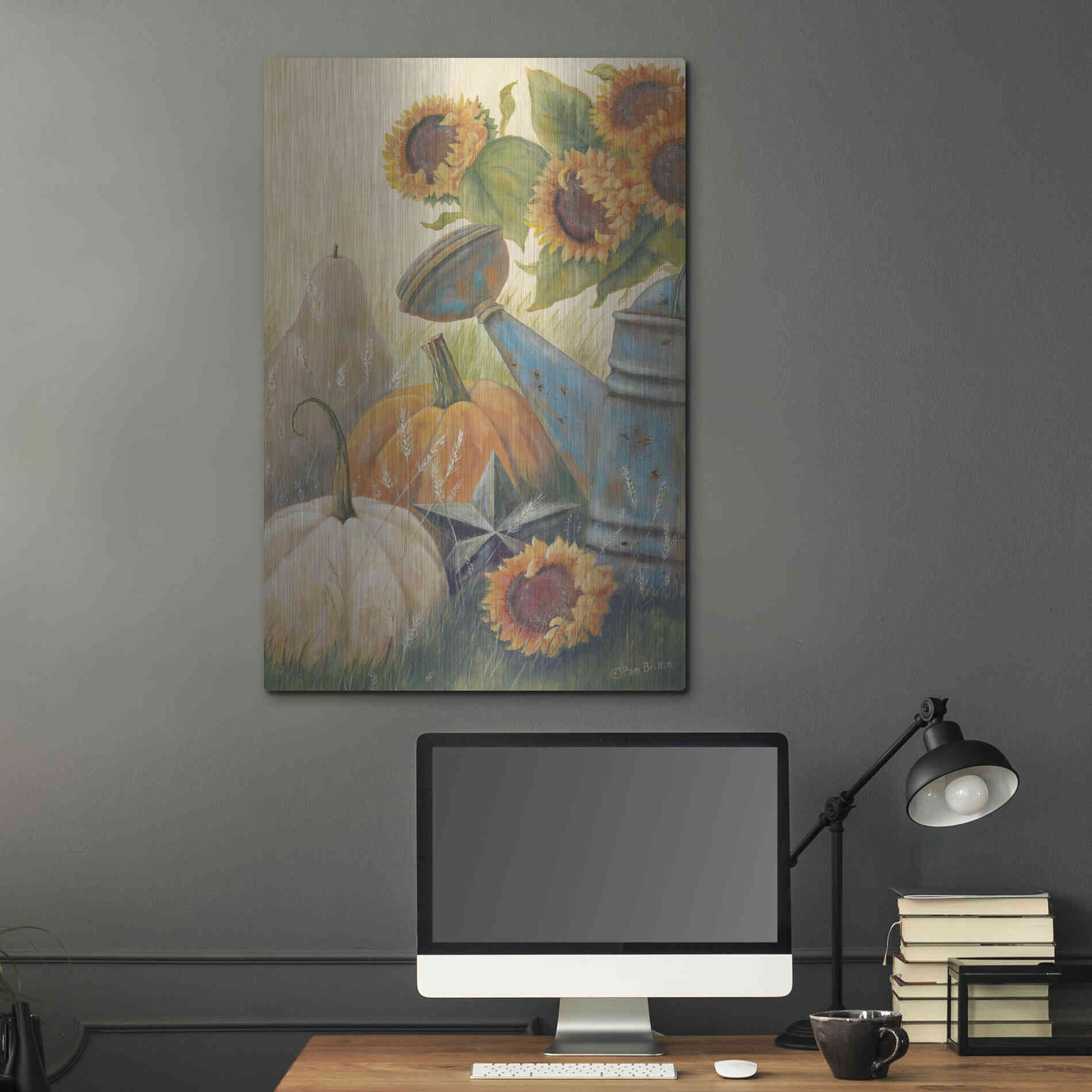 Luxe Metal Art 'Autumn Goodness' by Pam Britton, Metal Wall Art,24x36