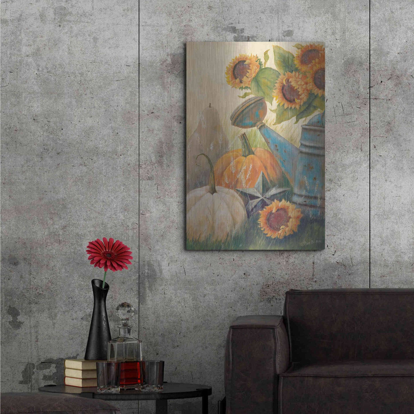 Luxe Metal Art 'Autumn Goodness' by Pam Britton, Metal Wall Art,24x36