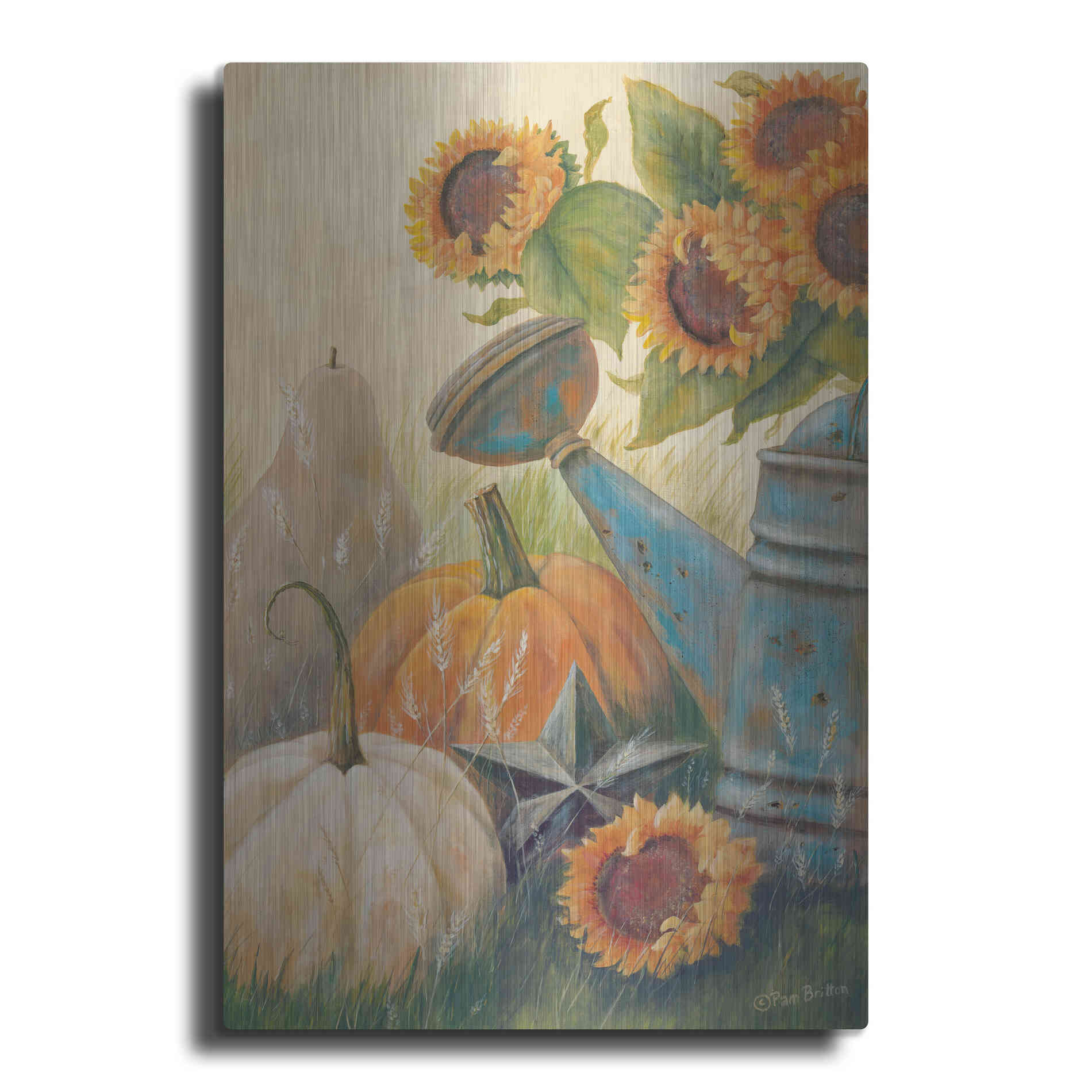 Luxe Metal Art 'Autumn Goodness' by Pam Britton, Metal Wall Art