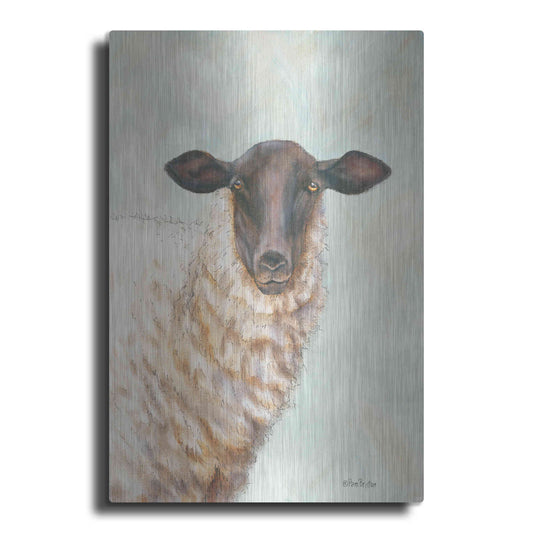Luxe Metal Art 'Farm Sheep' by Pam Britton, Metal Wall Art