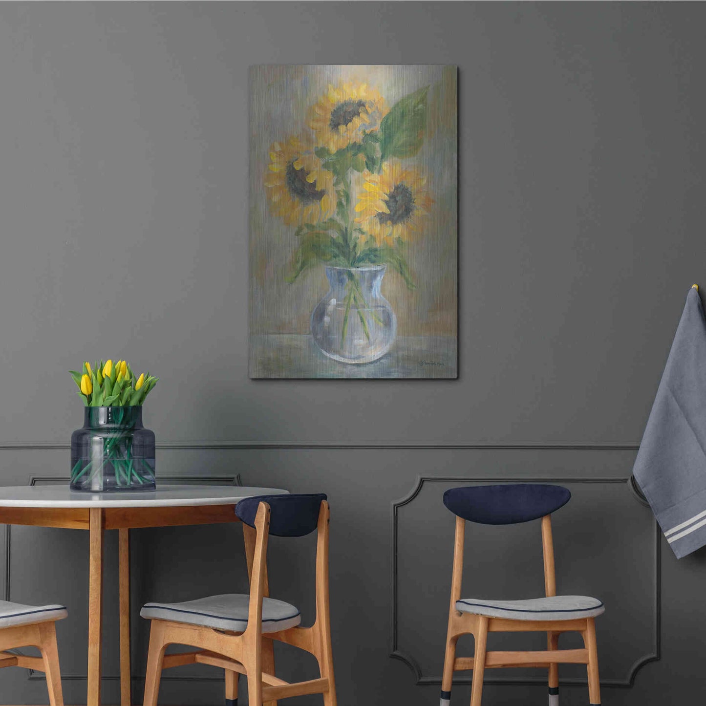 Luxe Metal Art 'Sunny Bouquet' by Pam Britton, Metal Wall Art,24x36