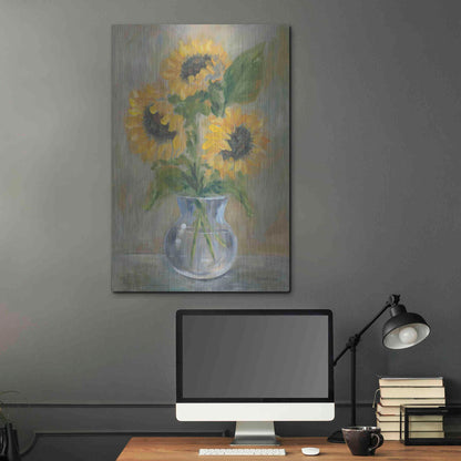 Luxe Metal Art 'Sunny Bouquet' by Pam Britton, Metal Wall Art,24x36