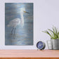 Luxe Metal Art 'Egret' by Pam Britton, Metal Wall Art,12x16