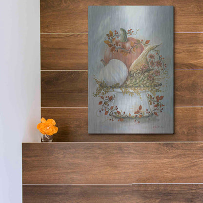 Luxe Metal Art 'Harvest Arrangement II' by Pam Britton, Metal Wall Art,12x16