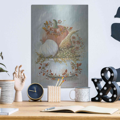 Luxe Metal Art 'Harvest Arrangement II' by Pam Britton, Metal Wall Art,12x16