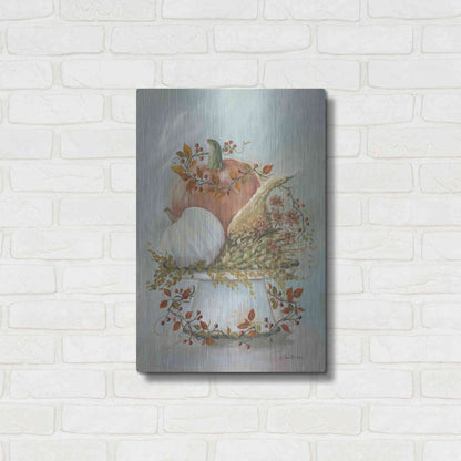 Luxe Metal Art 'Harvest Arrangement II' by Pam Britton, Metal Wall Art,16x24