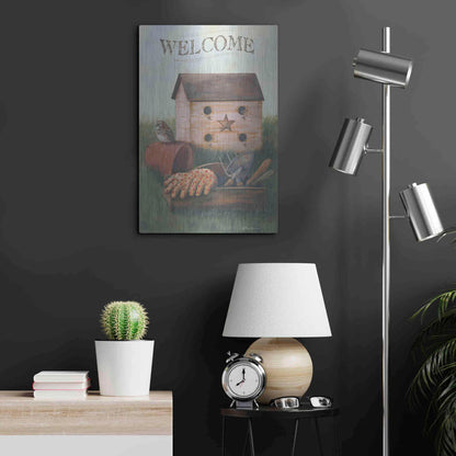 Luxe Metal Art 'Welcome Spring' by Pam Britton, Metal Wall Art,16x24
