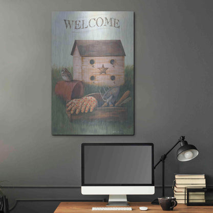 Luxe Metal Art 'Welcome Spring' by Pam Britton, Metal Wall Art,24x36