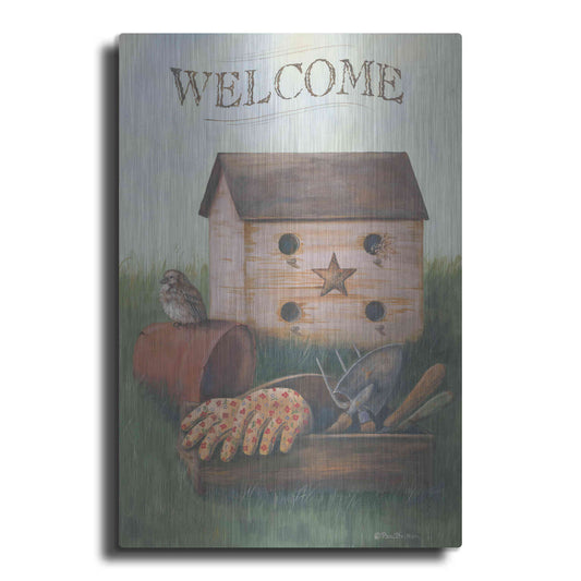 Luxe Metal Art 'Welcome Spring' by Pam Britton, Metal Wall Art
