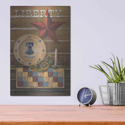 Luxe Metal Art 'Liberty' by Pam Britton, Metal Wall Art,12x16