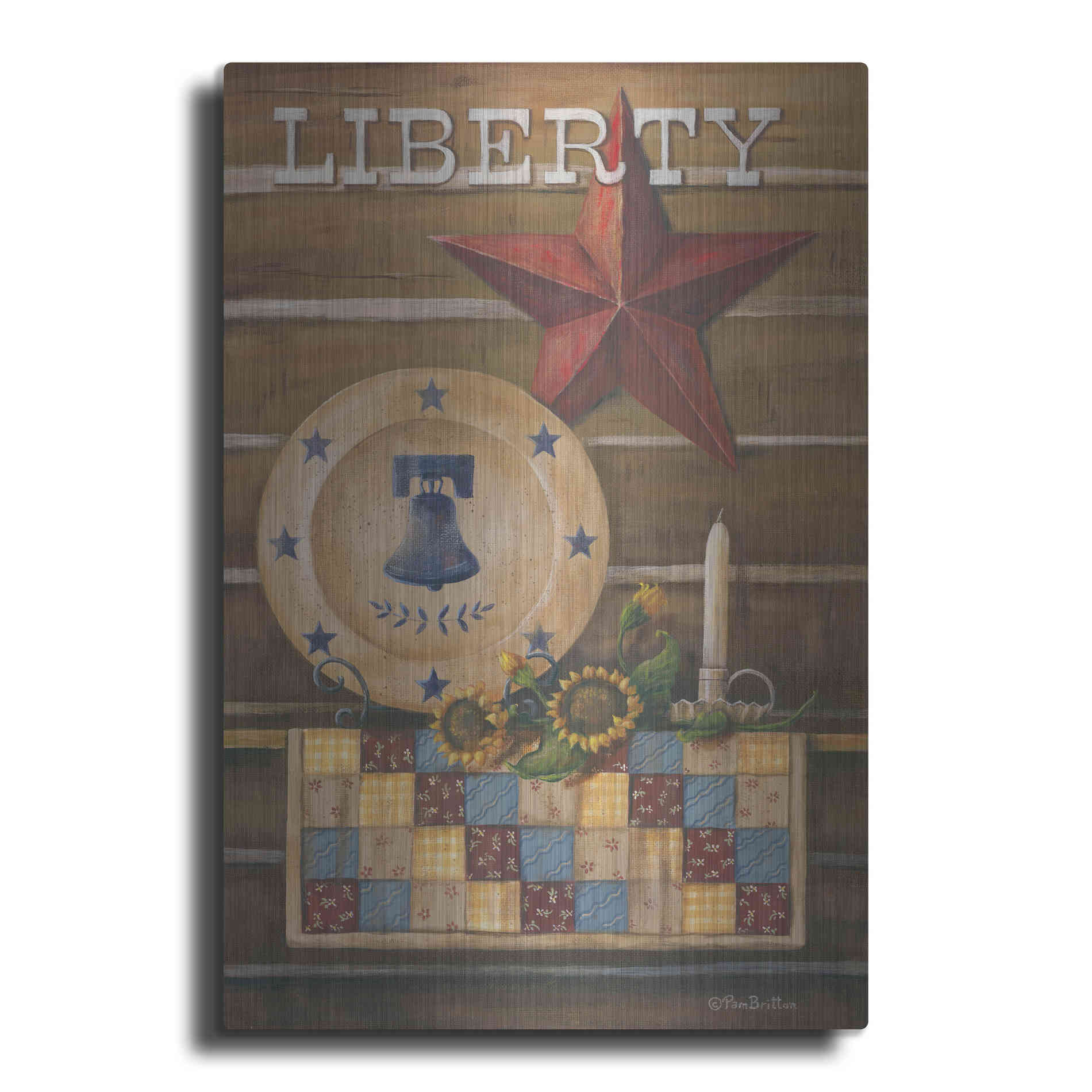 Luxe Metal Art 'Liberty' by Pam Britton, Metal Wall Art
