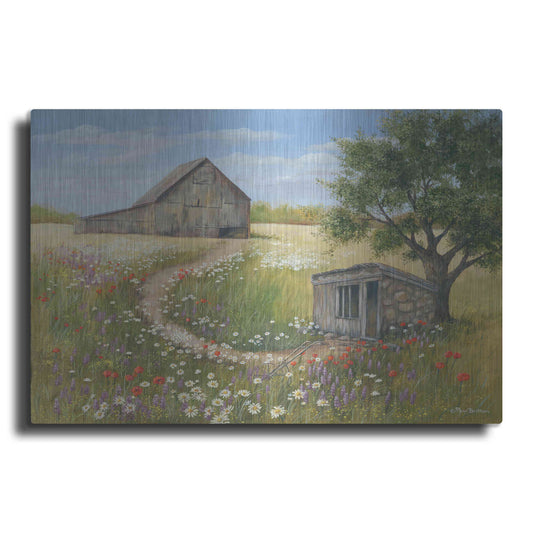 Luxe Metal Art 'Country Wildflowers II' by Pam Britton, Metal Wall Art
