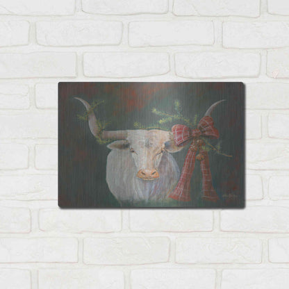 Luxe Metal Art 'Hilda Mae Decked Out' by Pam Britton, Metal Wall Art,16x12