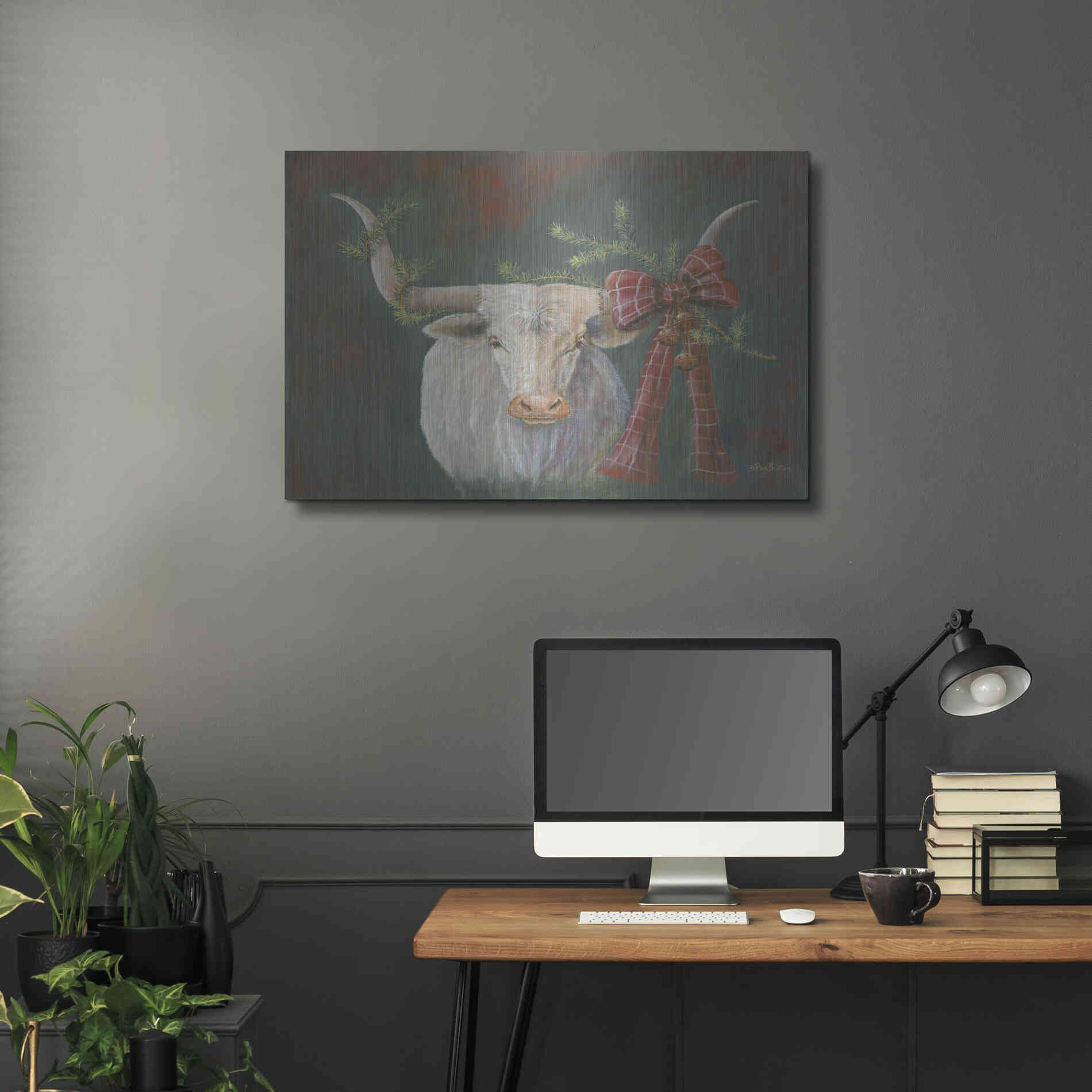 Luxe Metal Art 'Hilda Mae Decked Out' by Pam Britton, Metal Wall Art,36x24