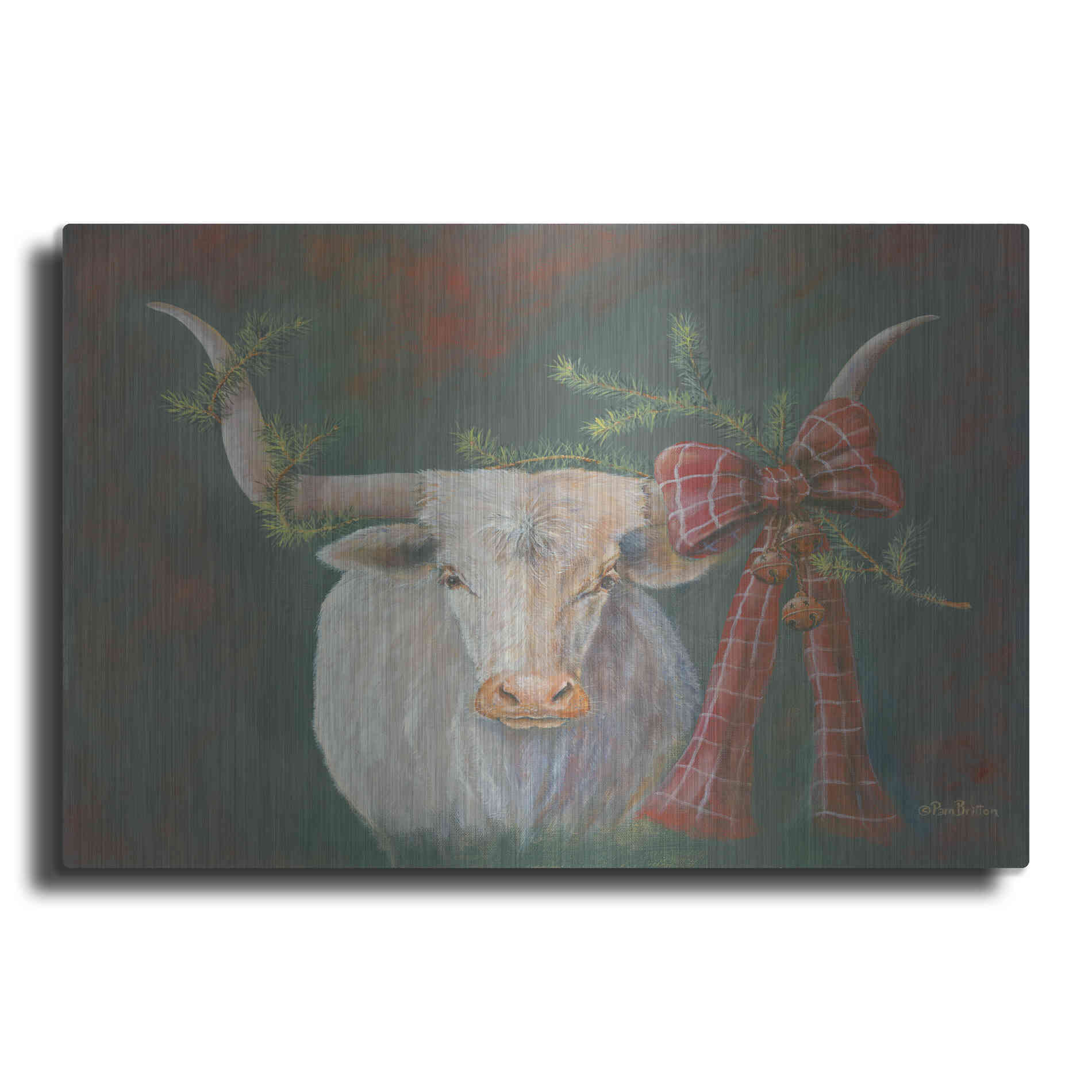 Luxe Metal Art 'Hilda Mae Decked Out' by Pam Britton, Metal Wall Art