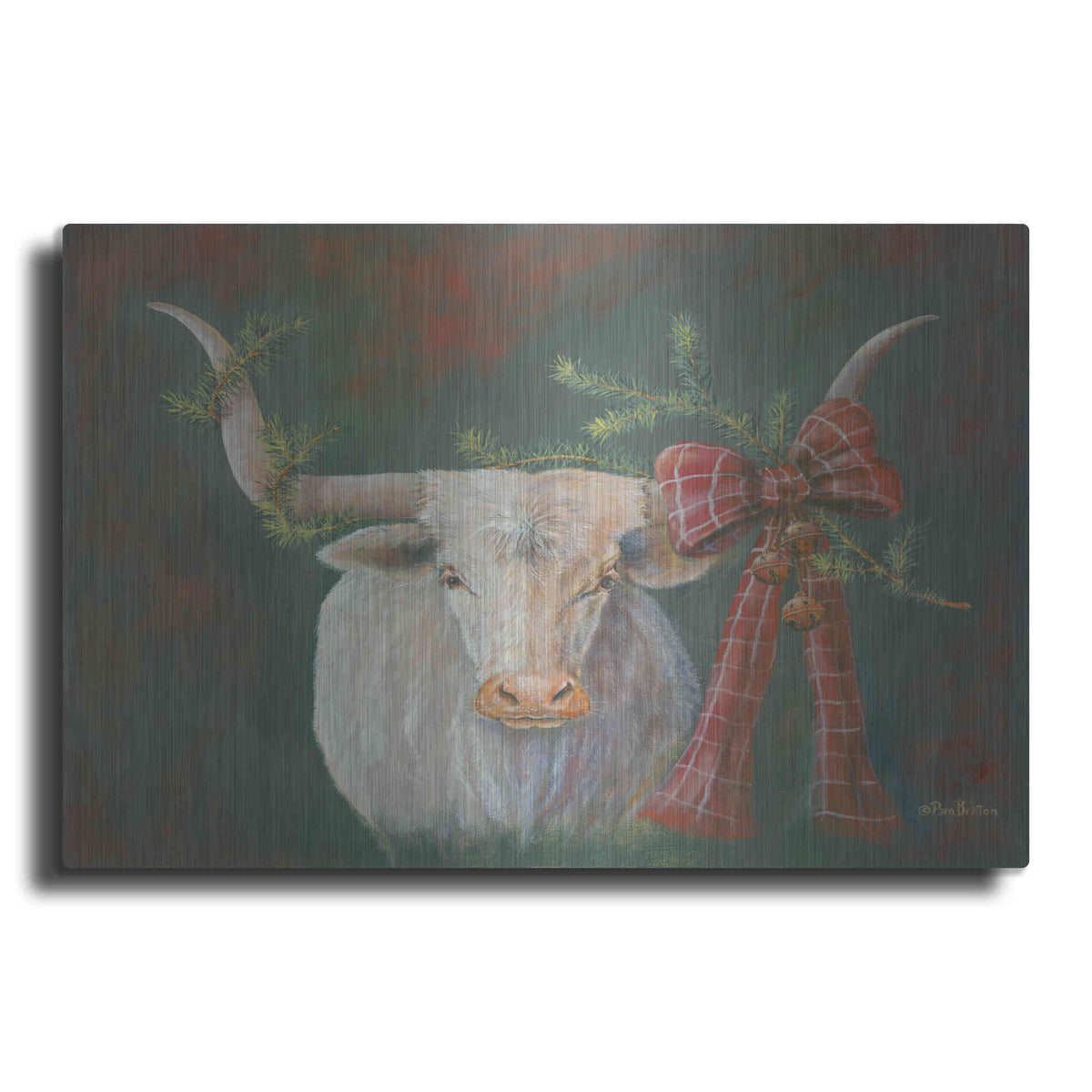 Luxe Metal Art 'Hilda Mae Decked Out' by Pam Britton, Metal Wall Art