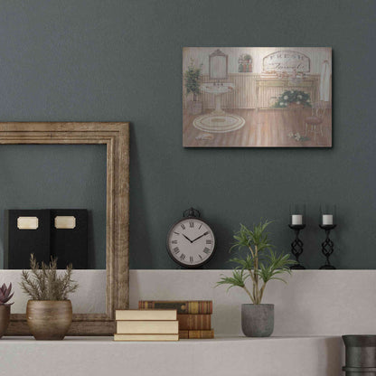 Luxe Metal Art 'Vintage Bath II' by Pam Britton, Metal Wall Art,16x12
