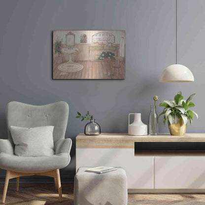Luxe Metal Art 'Vintage Bath II' by Pam Britton, Metal Wall Art,24x16