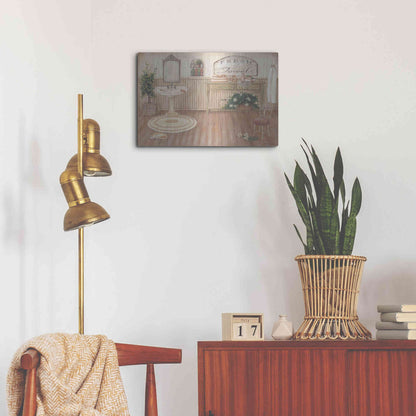 Luxe Metal Art 'Vintage Bath II' by Pam Britton, Metal Wall Art,24x16