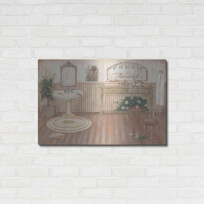 Luxe Metal Art 'Vintage Bath II' by Pam Britton, Metal Wall Art,36x24