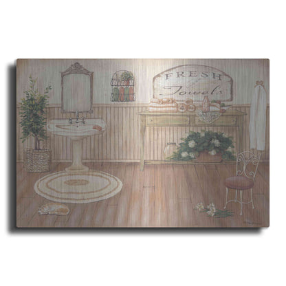 Luxe Metal Art 'Vintage Bath II' by Pam Britton, Metal Wall Art