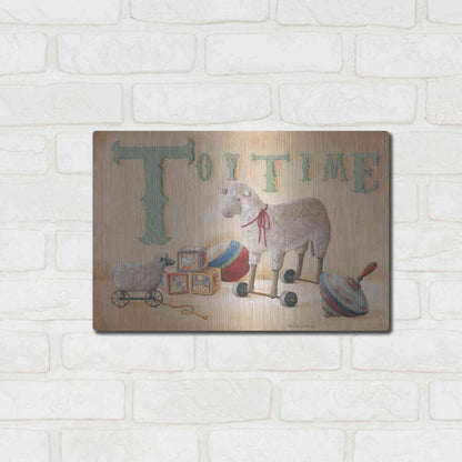 Luxe Metal Art 'Toytime' by Pam Britton, Metal Wall Art,16x12