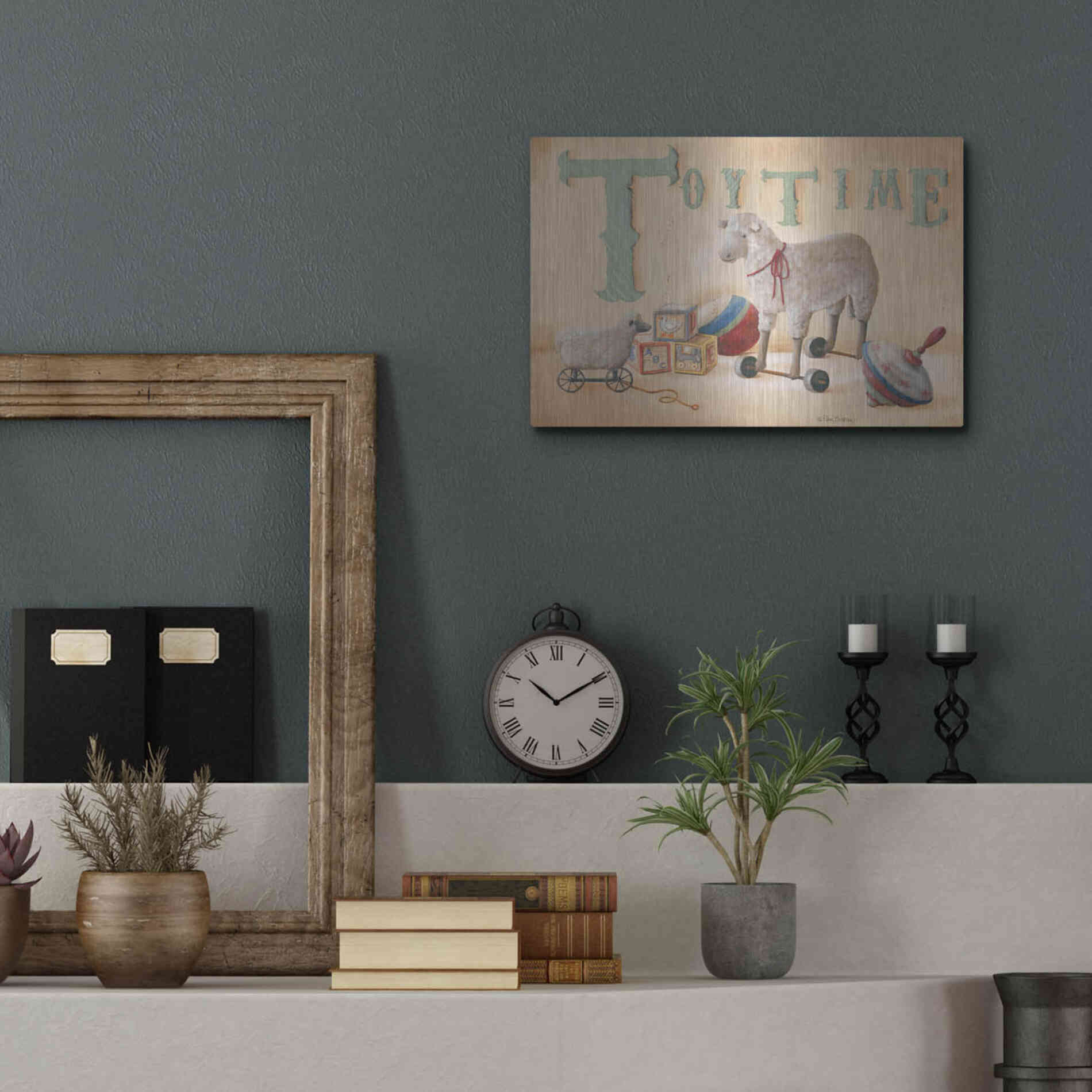 Luxe Metal Art 'Toytime' by Pam Britton, Metal Wall Art,16x12