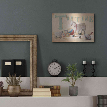 Luxe Metal Art 'Toytime' by Pam Britton, Metal Wall Art,16x12