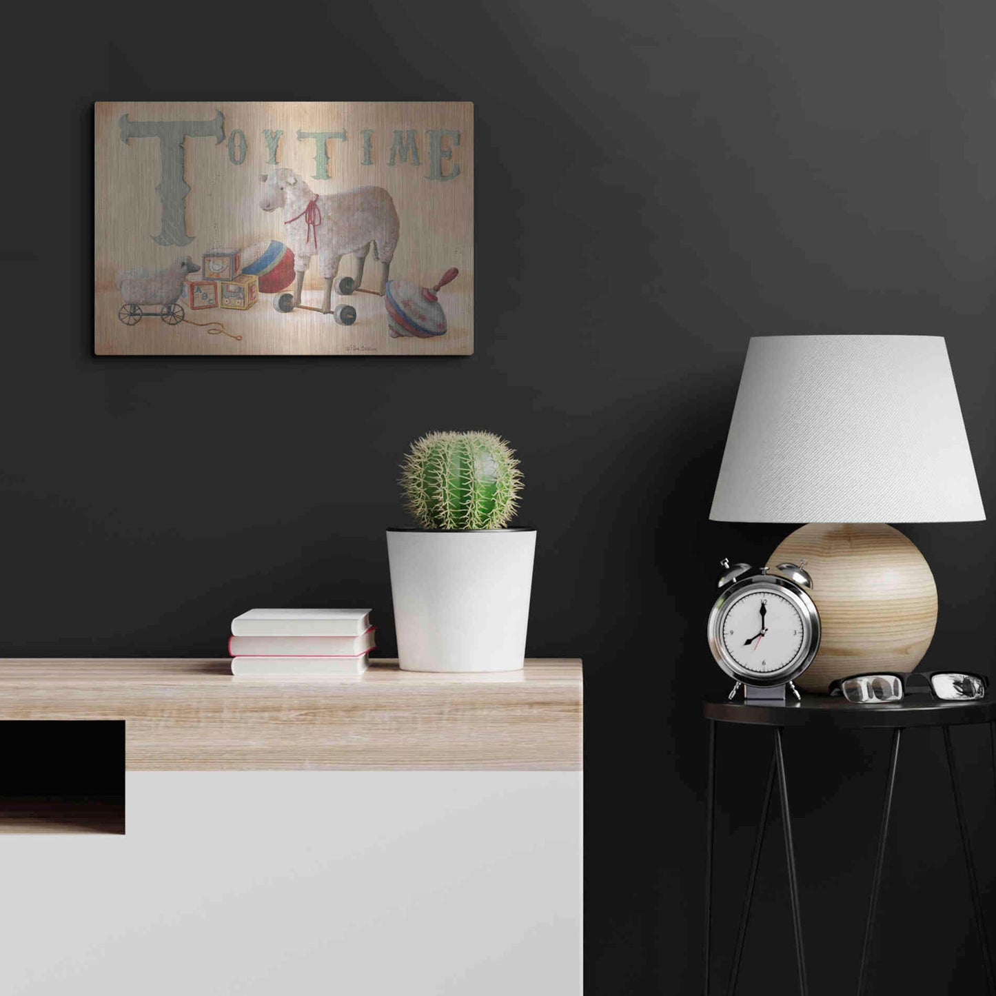 Luxe Metal Art 'Toytime' by Pam Britton, Metal Wall Art,24x16