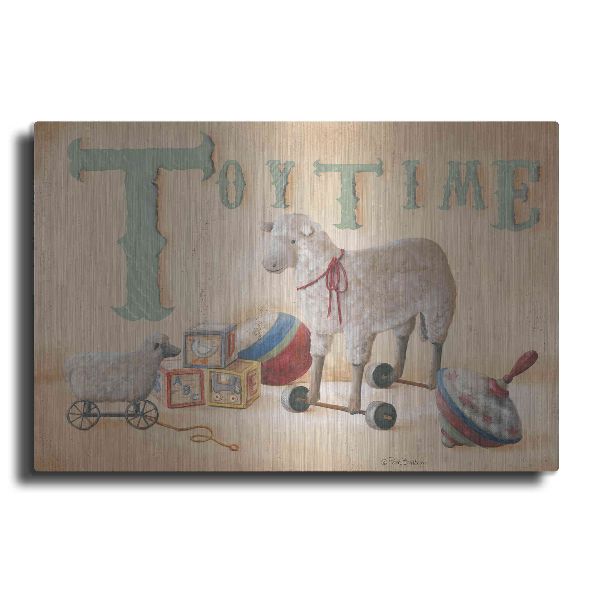 Luxe Metal Art 'Toytime' by Pam Britton, Metal Wall Art