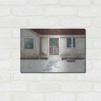 Luxe Metal Art 'Home Place Welcome' by Pam Britton, Metal Wall Art,16x12
