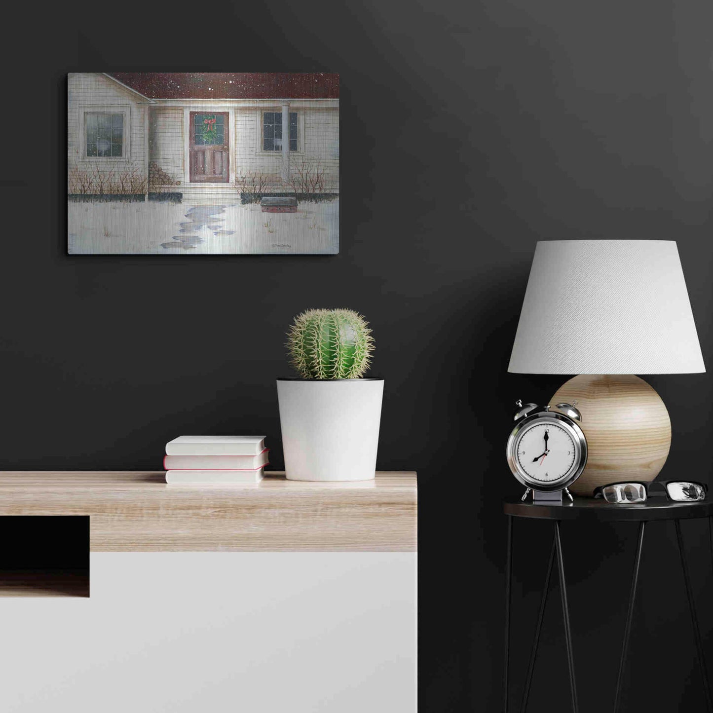 Luxe Metal Art 'Home Place Welcome' by Pam Britton, Metal Wall Art,24x16