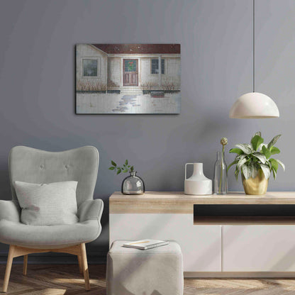 Luxe Metal Art 'Home Place Welcome' by Pam Britton, Metal Wall Art,24x16