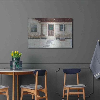 Luxe Metal Art 'Home Place Welcome' by Pam Britton, Metal Wall Art,36x24