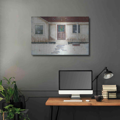 Luxe Metal Art 'Home Place Welcome' by Pam Britton, Metal Wall Art,36x24