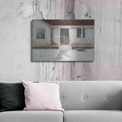 Luxe Metal Art 'Home Place Welcome' by Pam Britton, Metal Wall Art,36x24