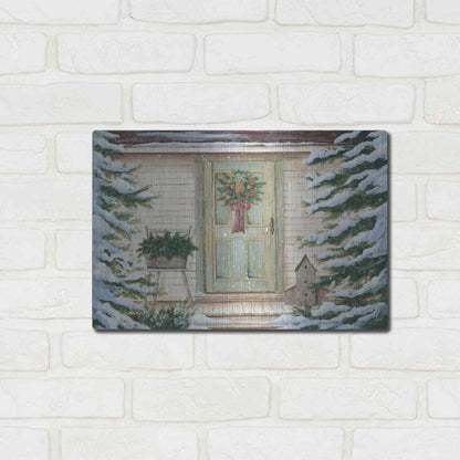 Luxe Metal Art 'Farmhouse Welcome' by Pam Britton, Metal Wall Art,16x12